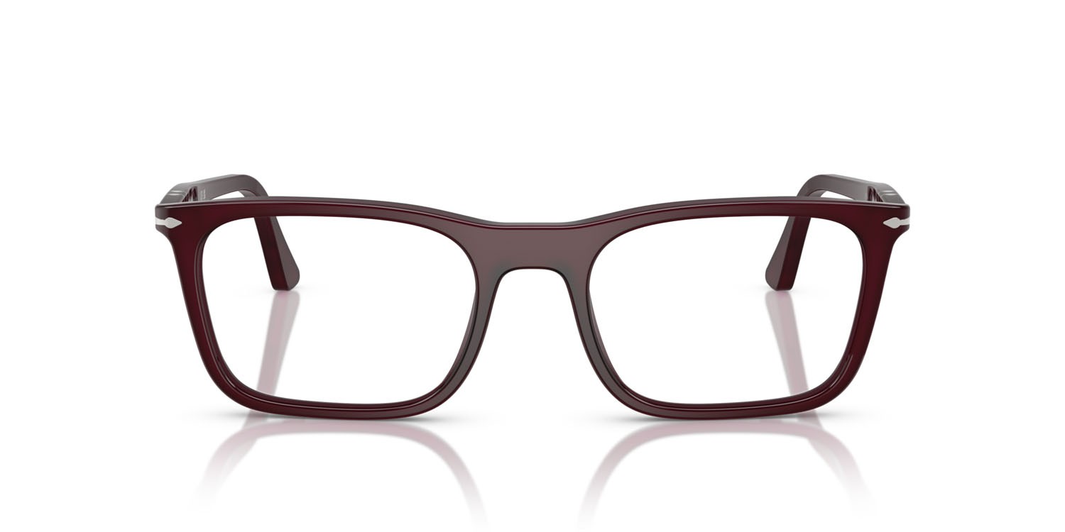 Eyeglasses Persol PO 3358V (1216) color prugna perlaceo shape rectangle lenses lente demo