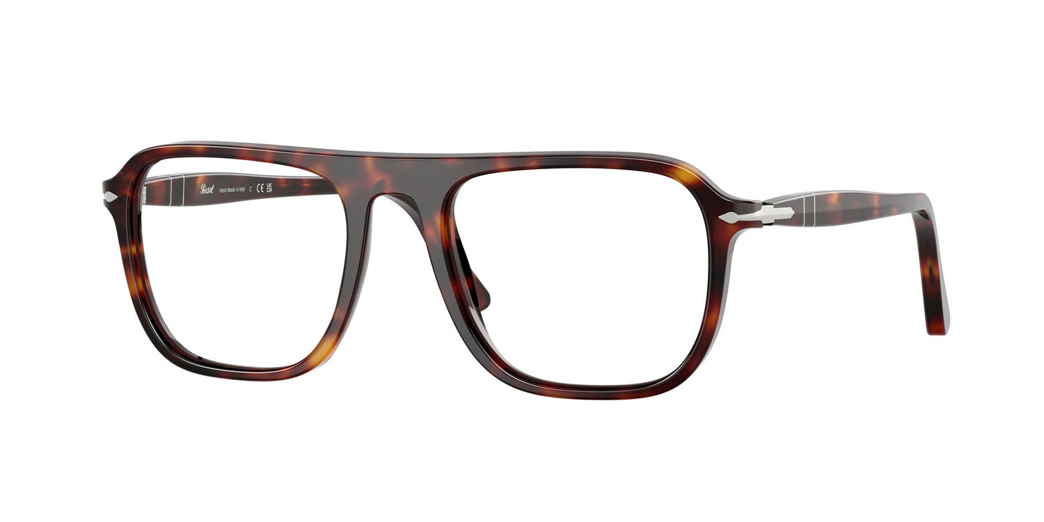 Eyeglasses Persol Jacques PO 3359V (24) color havana shape square lenses lente demo