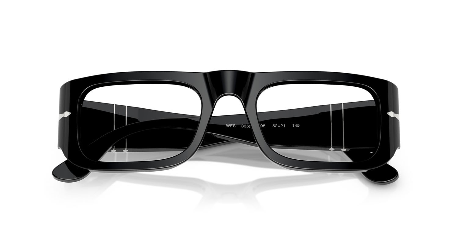 Eyeglasses Persol Wes PO 3362V (95) color nero shape square lenses lente demo
