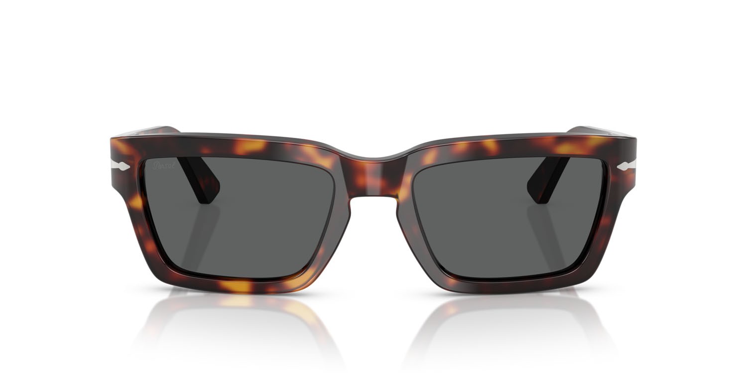 Occhiali da sole Persol PO 3363S (24/B1) colore havana forma rettangolare lenti grigio scuro