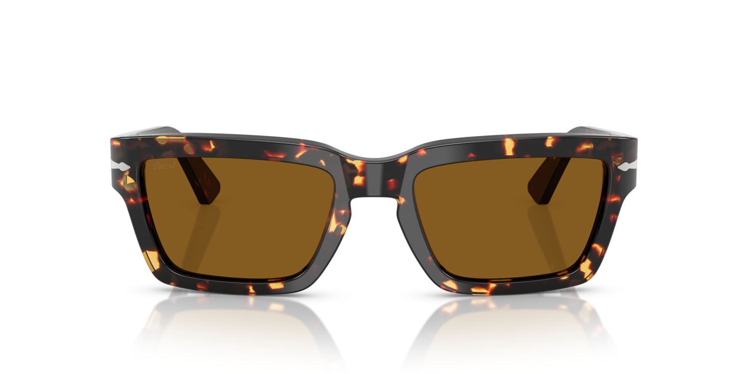 Occhiali da sole Persol PO 3363S (985/33) colore tabacco virginia forma rettangolare lenti marrone