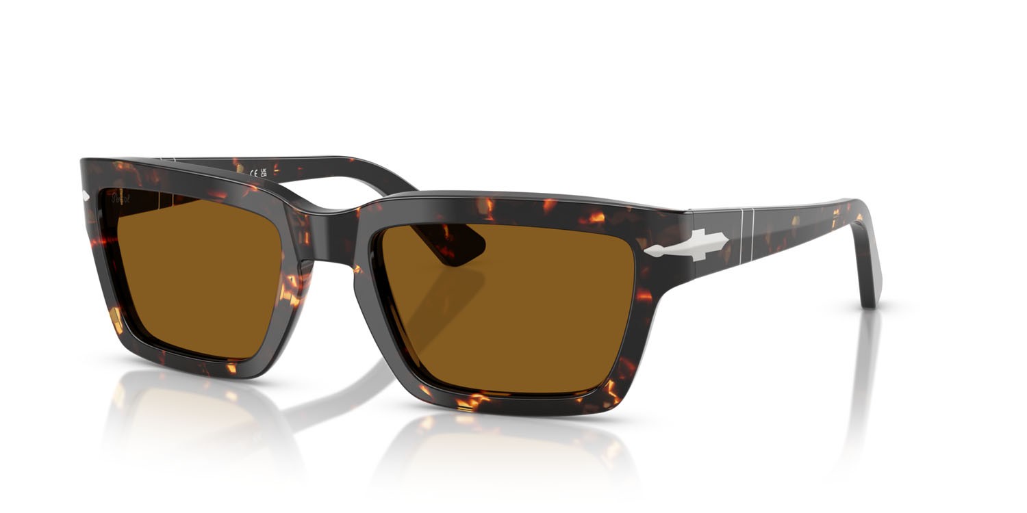 Occhiali da sole Persol PO 3363S (985/33) colore tabacco virginia forma rettangolare lenti marrone