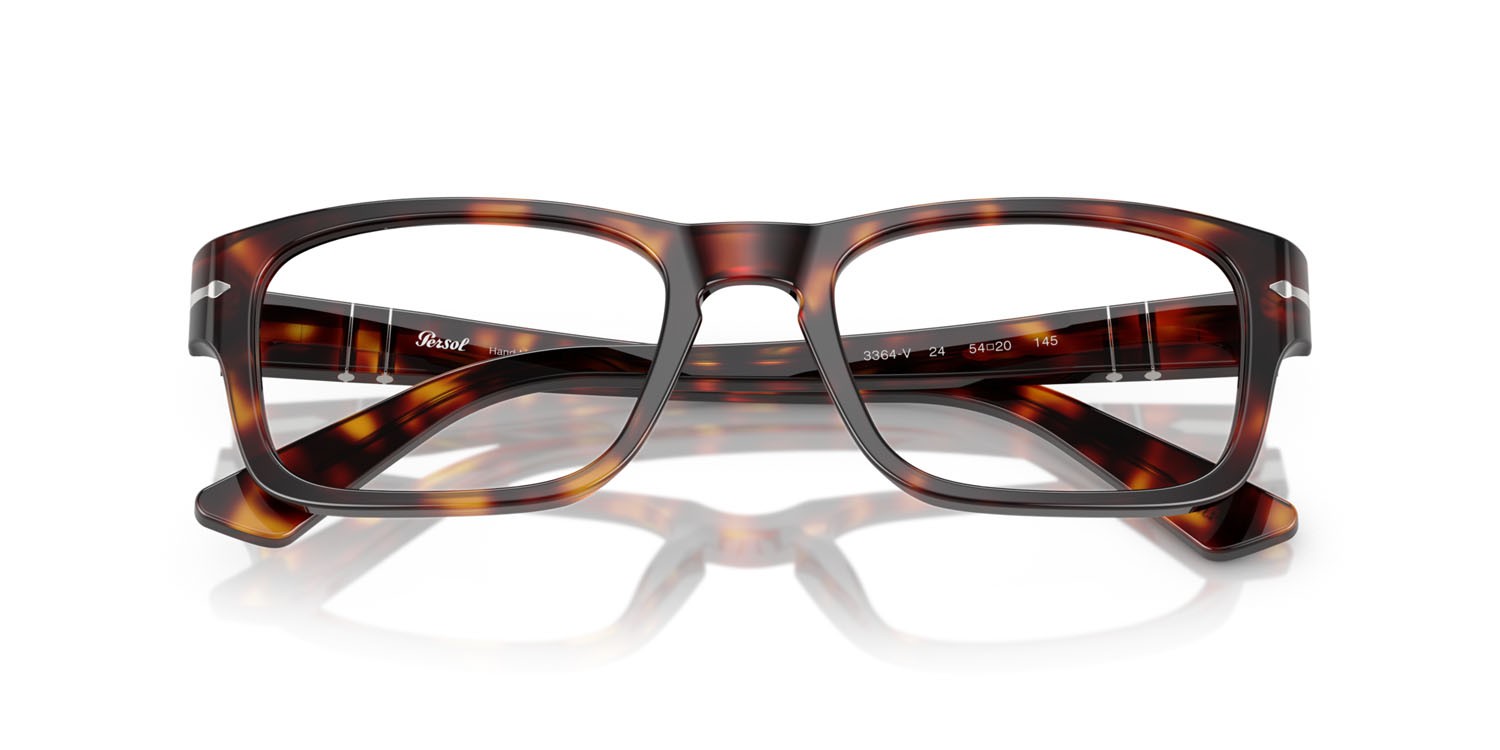 Eyeglasses Persol PO 3364V (24) color havana shape rectangle lenses lente demo