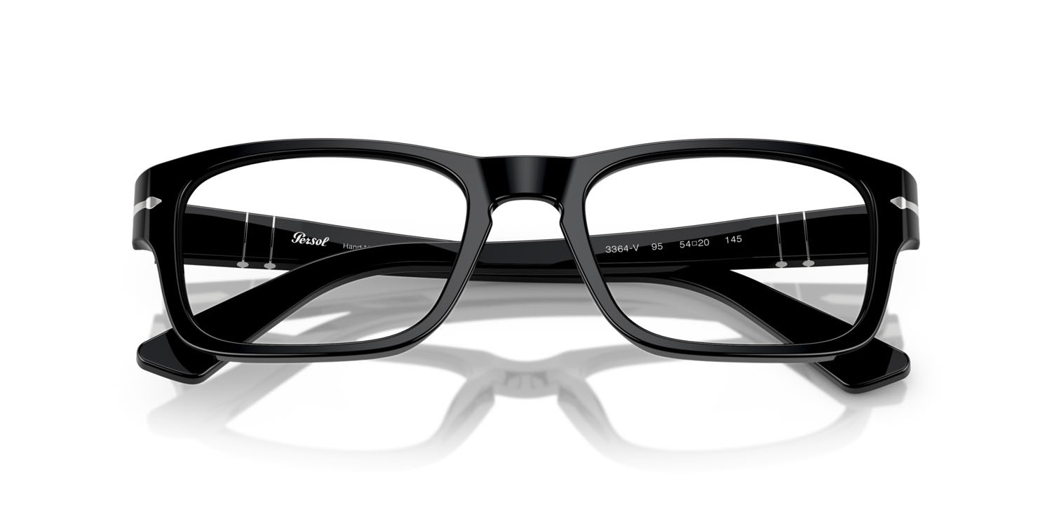 Eyeglasses Persol PO 3364V (95) color nero shape rectangle lenses lente demo