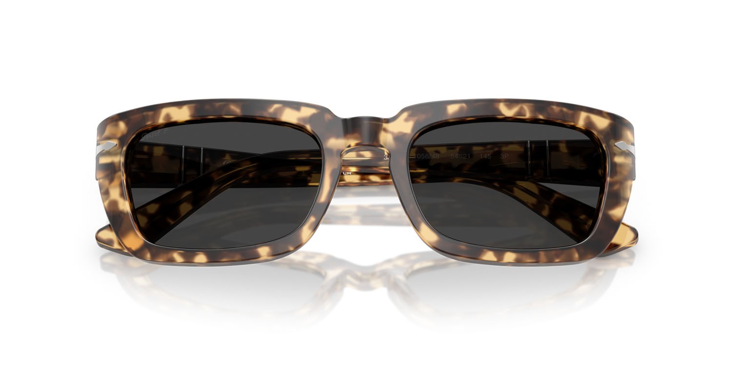 Sunglasses Persol PO 3367S (105648) color marrone beige tartarugato shape square lenses polar nera