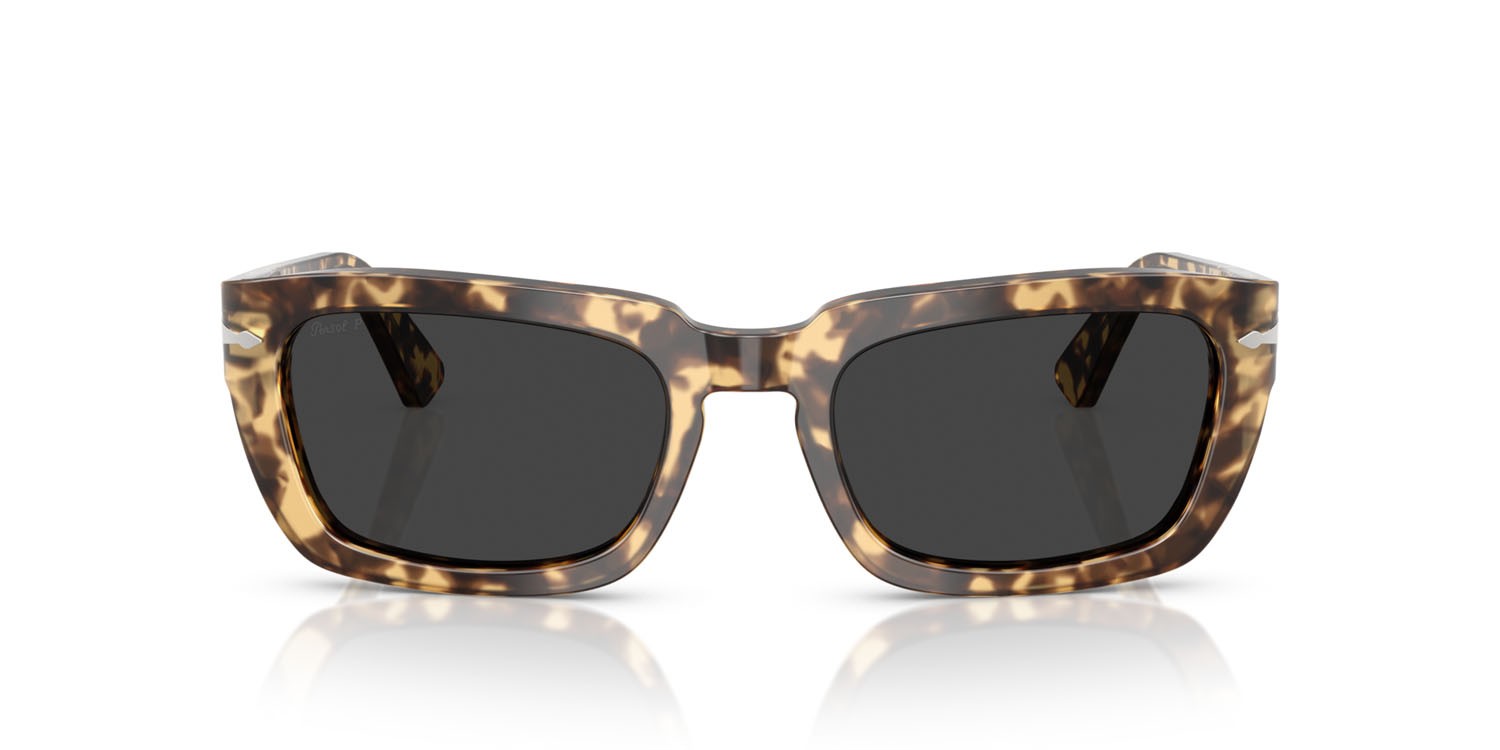 Sunglasses Persol PO 3367S (105648) color marrone beige tartarugato shape square lenses polar nera