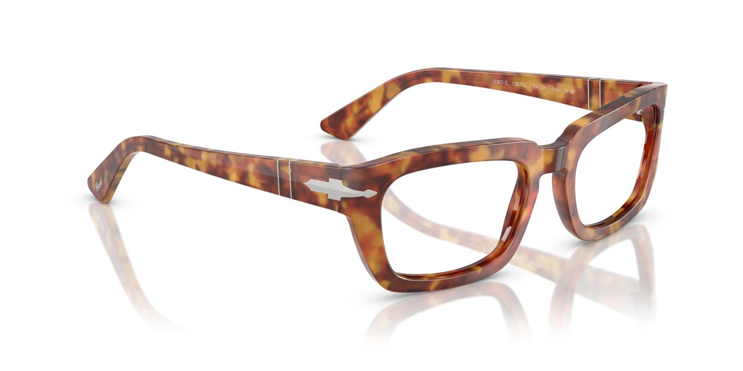 Occhiali da sole Persol PO 3367S (106/GJ) colore tartarugato marrone forma quadrato lenti transitions 8 verde