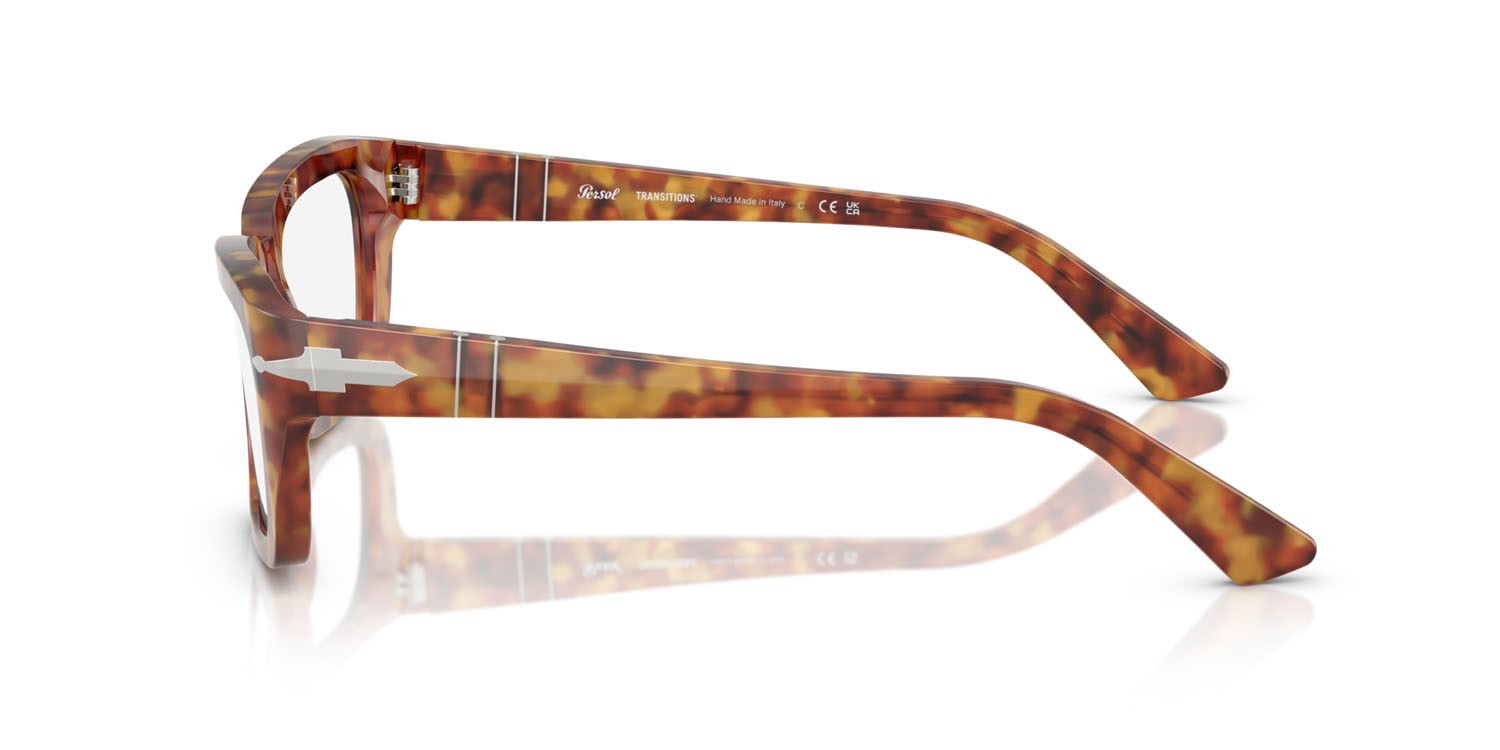 Occhiali da sole Persol PO 3367S (106/GJ) colore tartarugato marrone forma quadrato lenti transitions 8 verde