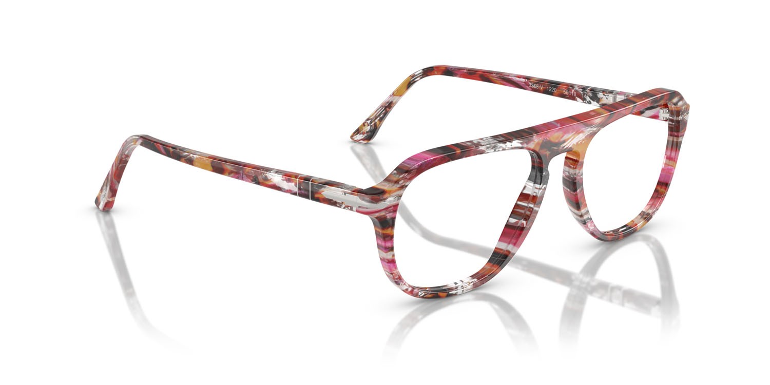 Occhiali da vista Persol PO 3368V (1220) colore ciclamino/kaki forma aviator lenti lente demo