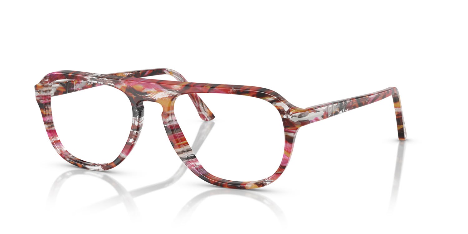 Occhiali da vista Persol PO 3368V (1220) colore ciclamino/kaki forma aviator lenti lente demo