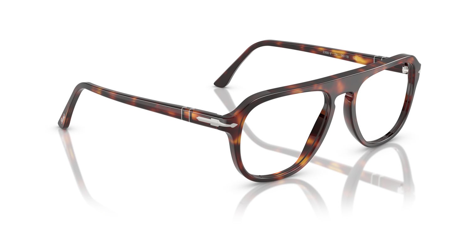 Eyeglasses Persol PO 3368V (24) color havana shape aviator lenses lente demo