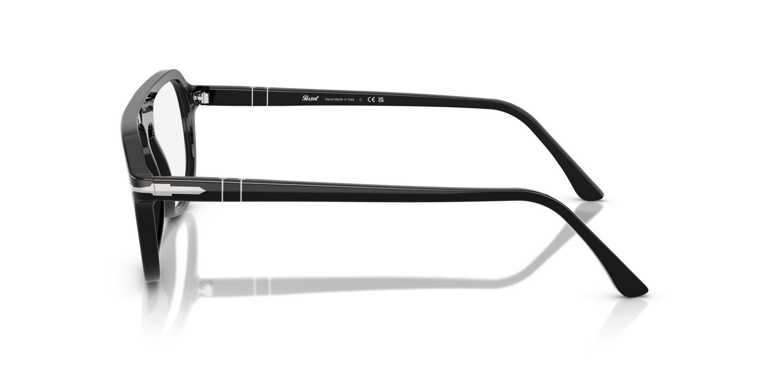 Eyeglasses Persol PO 3368V (95) color nero shape aviator lenses lente demo