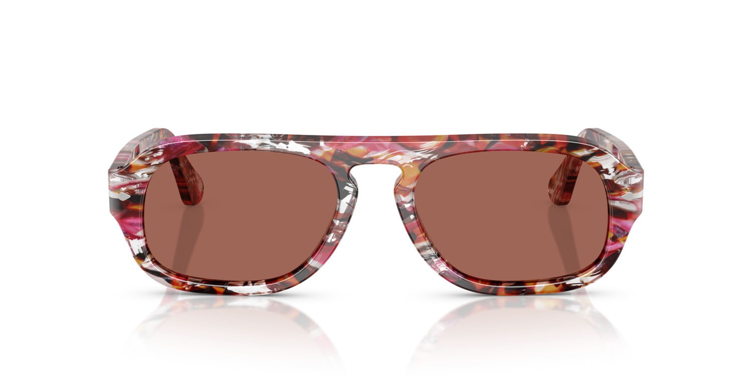 Sunglasses Persol PO 3369S (1220H2) color ciclamino/kaki shape aviator lenses marrone