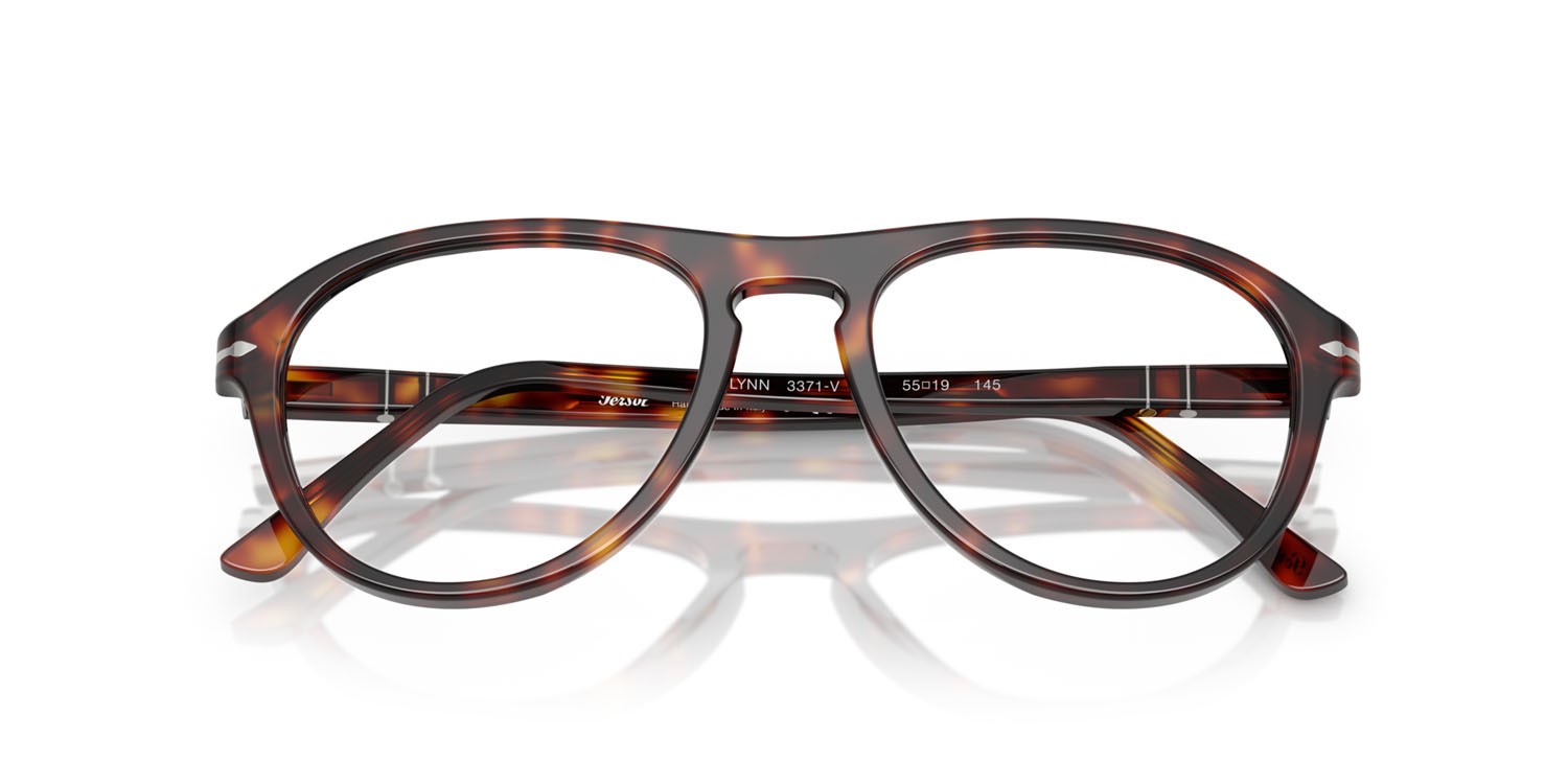 Eyeglasses Persol Lynn PO 3371V (24) color havana shape aviator lenses lente demo