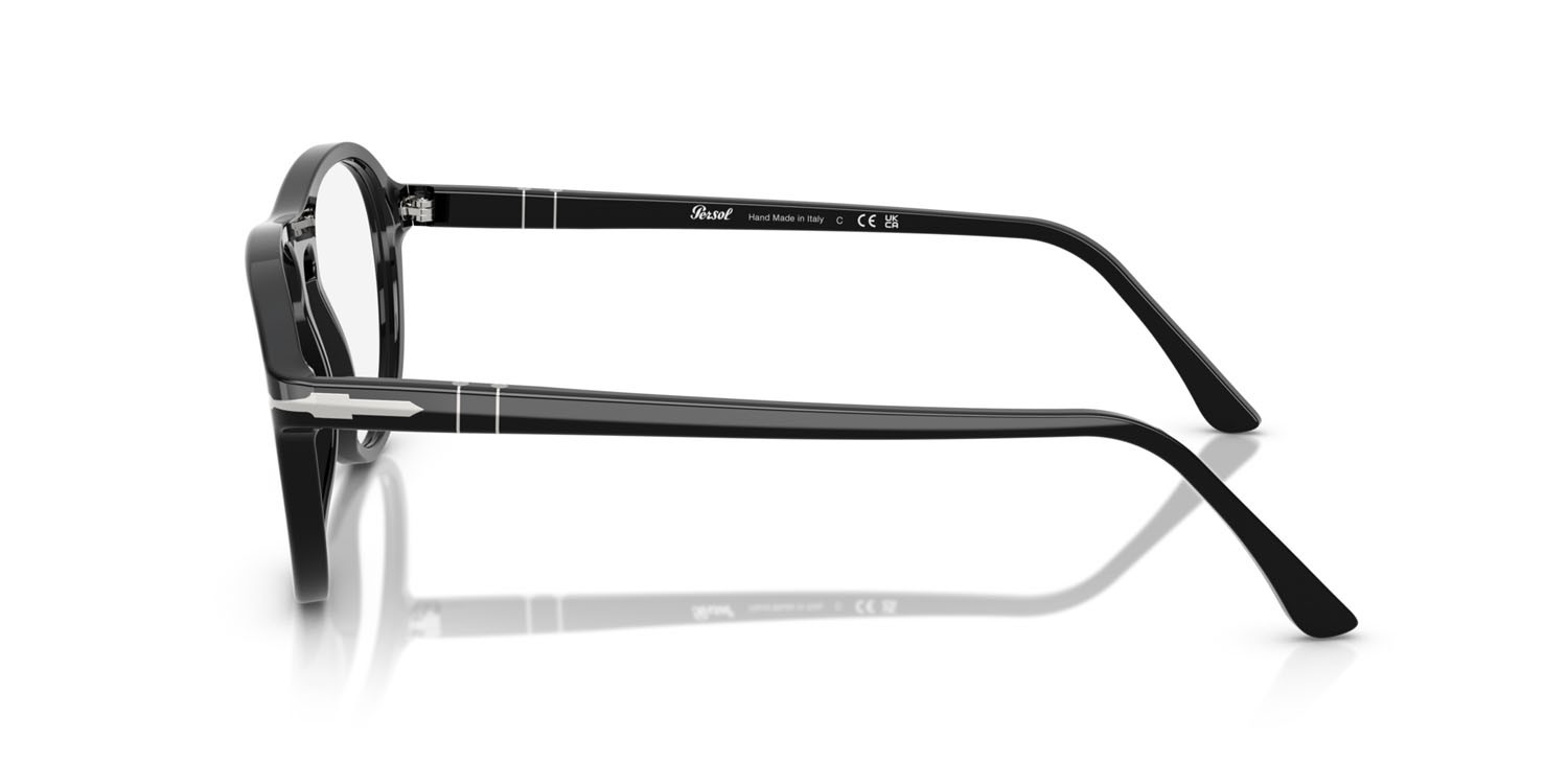 Eyeglasses Persol Lynn PO 3371V (95) color nero shape aviator lenses lente demo