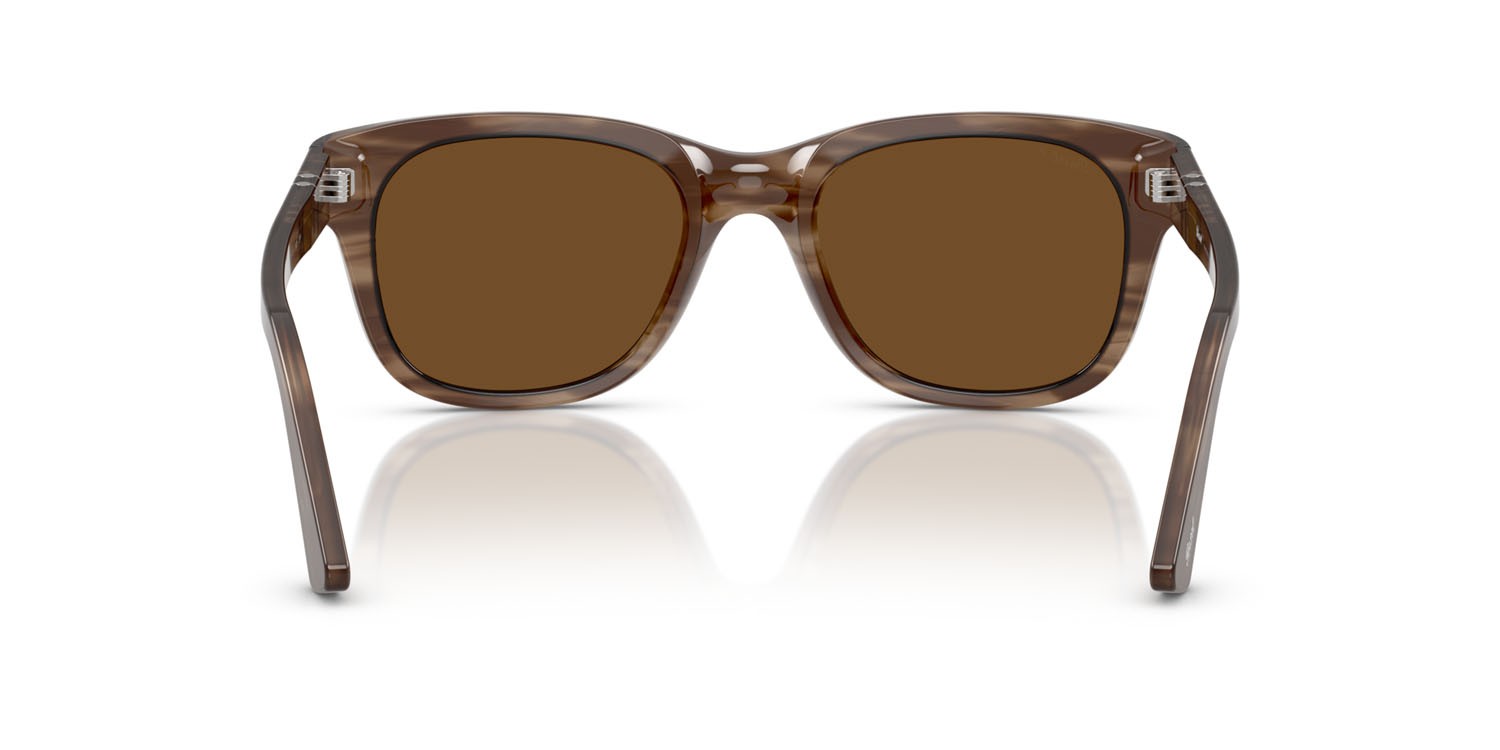 Sunglasses Persol PO 3372S (120857) color striato marrone shape square lenses polar marrone