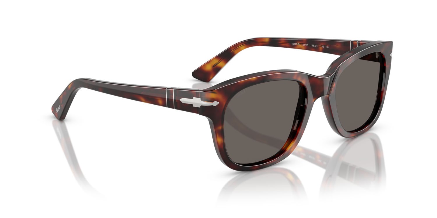 Sunglasses Persol PO 3372S (24/B1) color havana shape square lenses grigio scuro