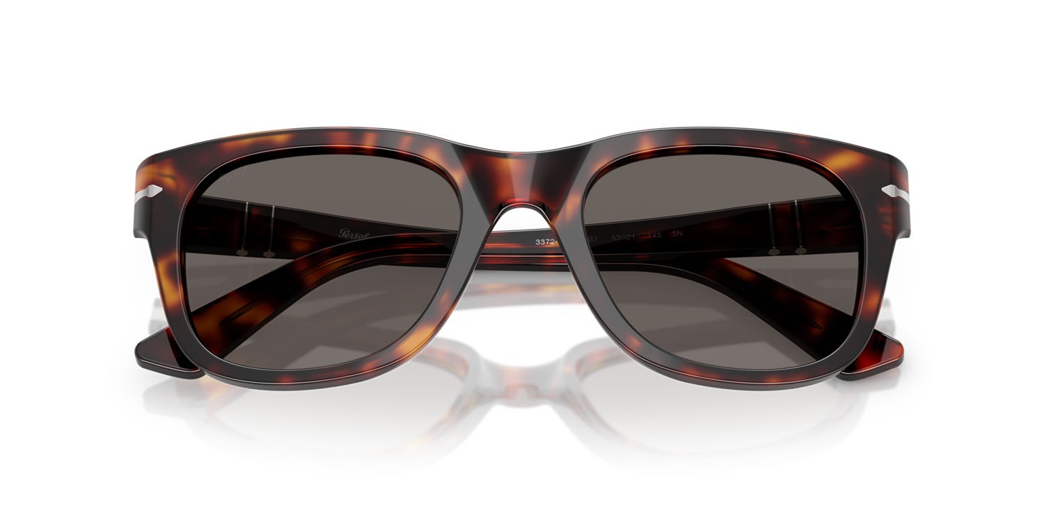 Sunglasses Persol PO 3372S (24/B1) color havana shape square lenses grigio scuro
