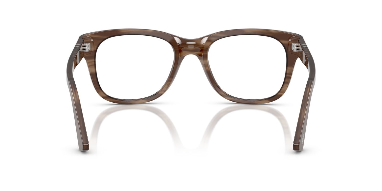 Occhiali da vista Persol PO 3372V (1208) colore striato marrone forma quadrato lenti lente demo