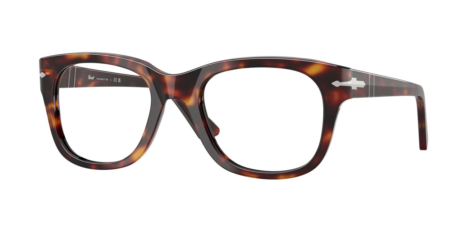 Occhiali da vista Persol PO 3372V (24) colore havana forma quadrato lenti lente demo