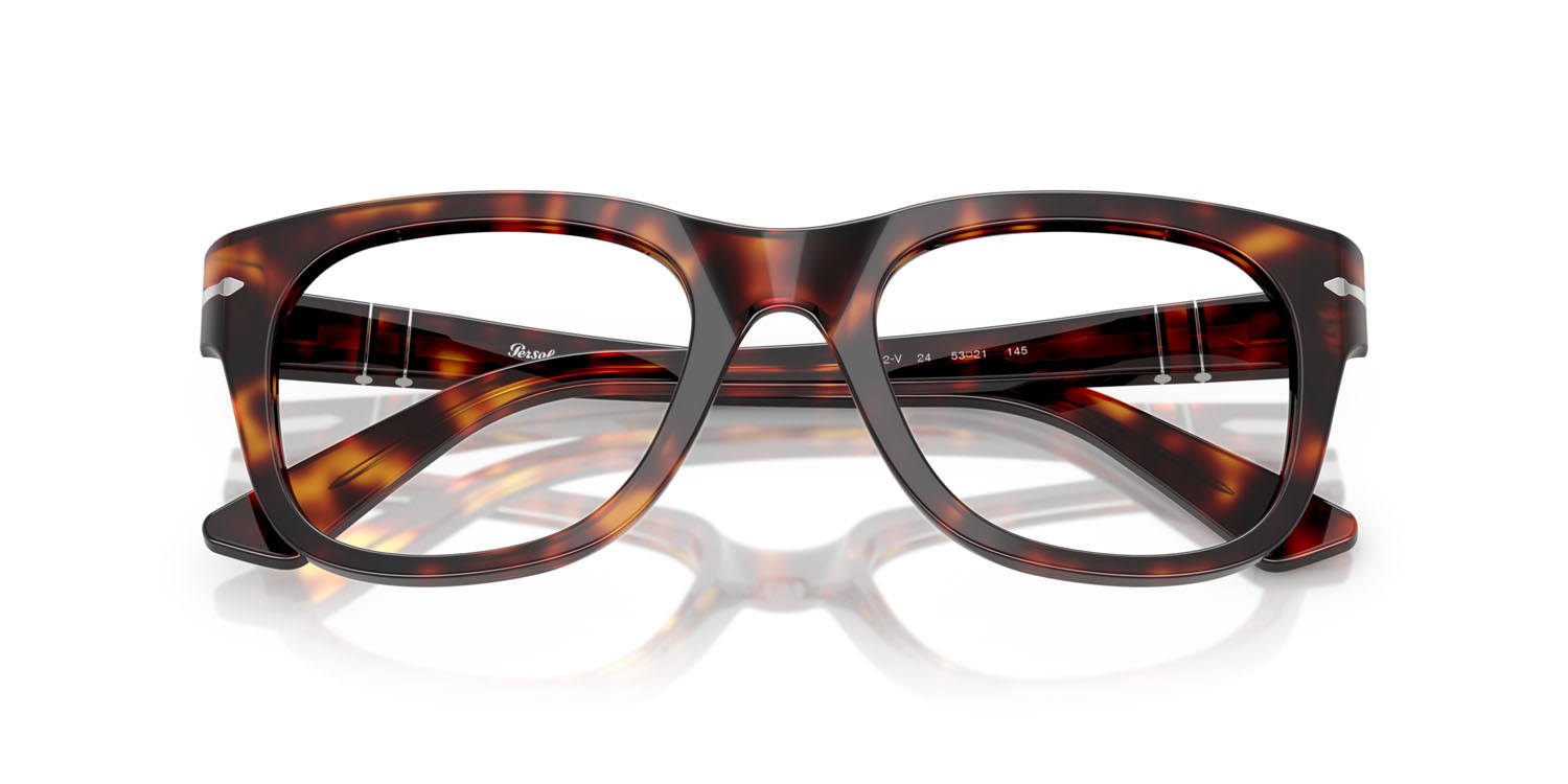 Occhiali da vista Persol PO 3372V (24) colore havana forma quadrato lenti lente demo