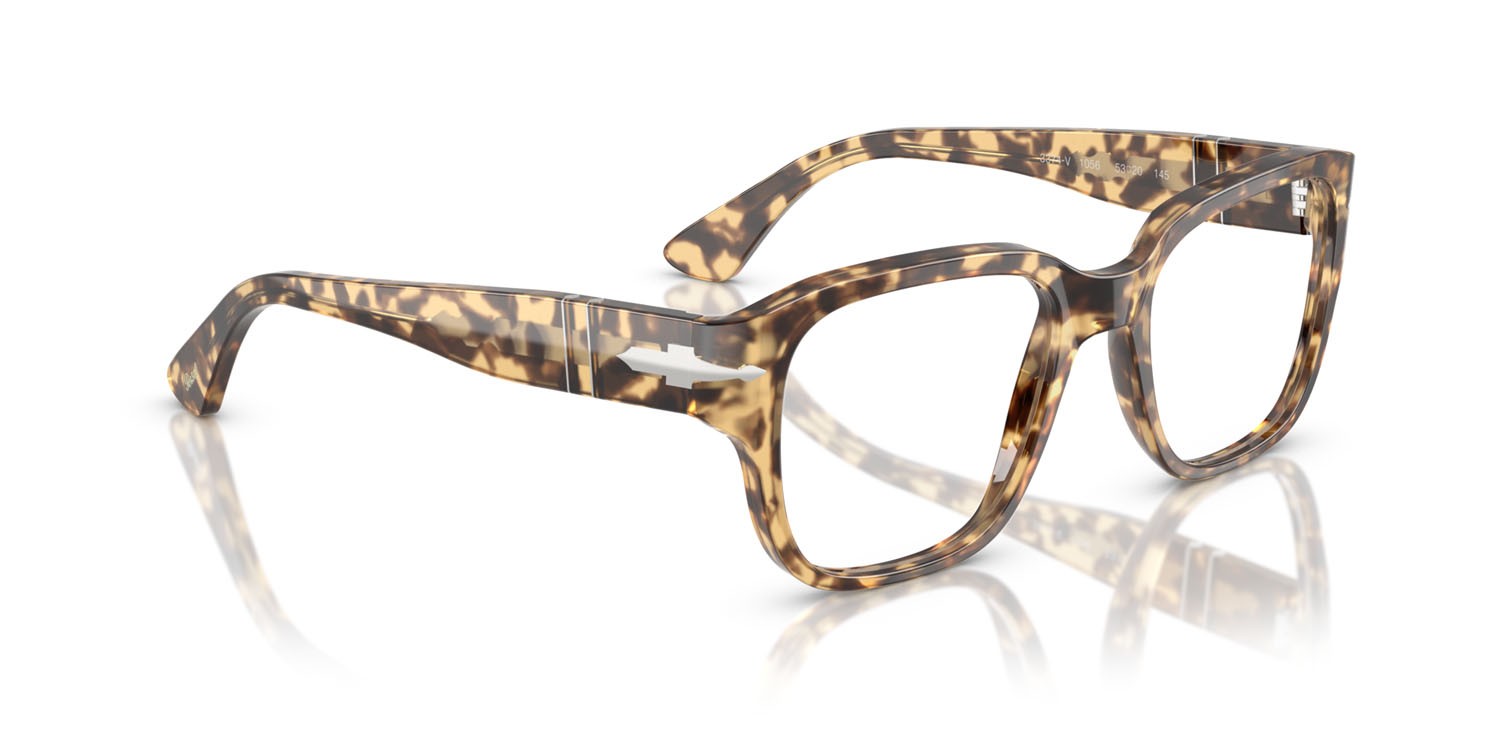 Occhiali da vista Persol PO 3374V (1056) colore marrone/havana beige forma quadrato lenti lente demo