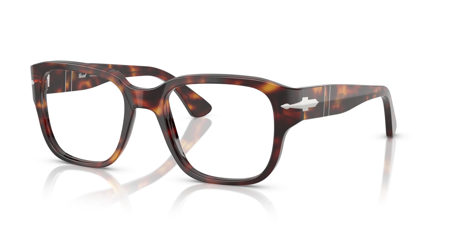 Occhiali da vista Persol PO 3374V (24) colore havana forma quadrato lenti lente demo