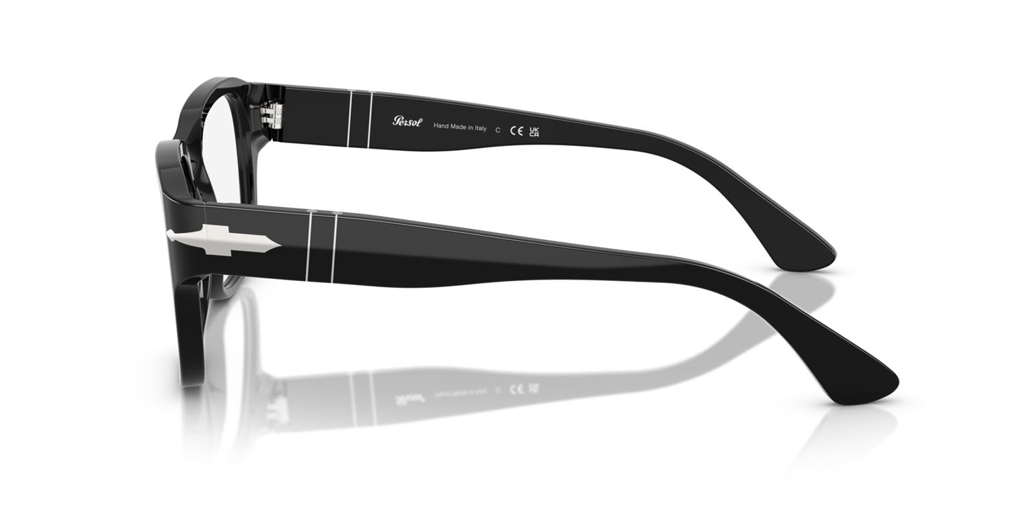 Occhiali da vista Persol PO 3374V (95) colore nero forma quadrato lenti lente demo