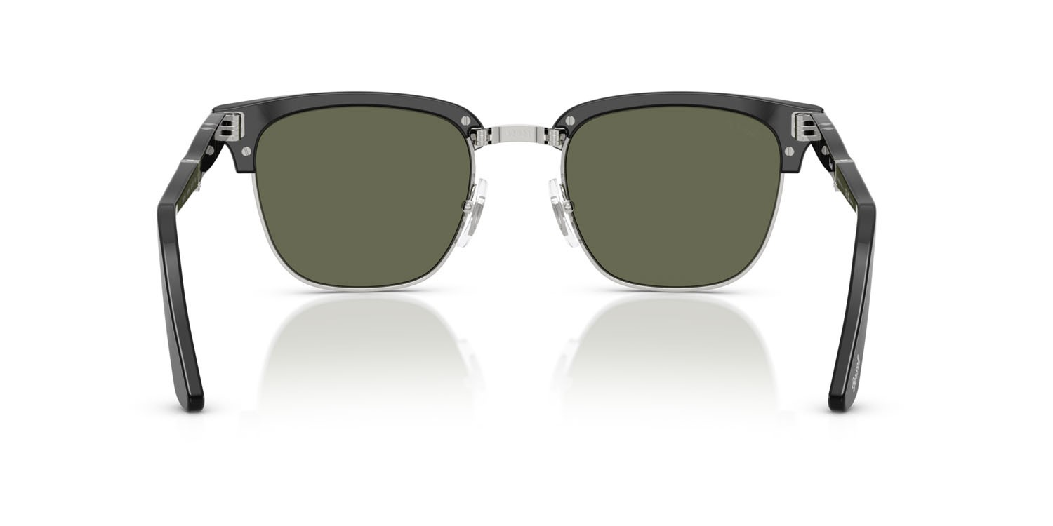 Occhiali da sole Persol PO 3375S (95/58) colore nero forma quadrato lenti polar verde