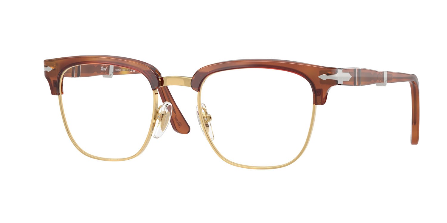 Eyeglasses Persol PO 3375V (96) color terra di siena shape square lenses lente demo