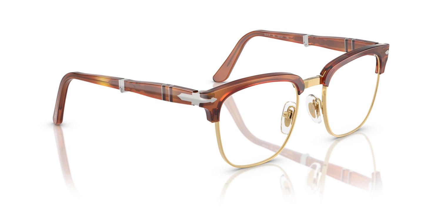 Eyeglasses Persol PO 3375V (96) color terra di siena shape square lenses lente demo