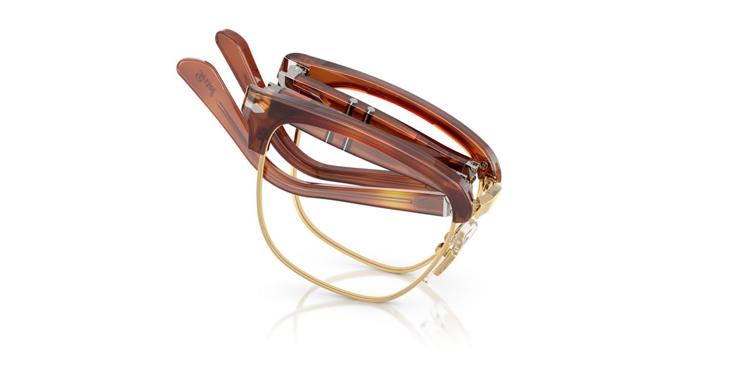 Eyeglasses Persol PO 3375V (96) color terra di siena shape square lenses lente demo