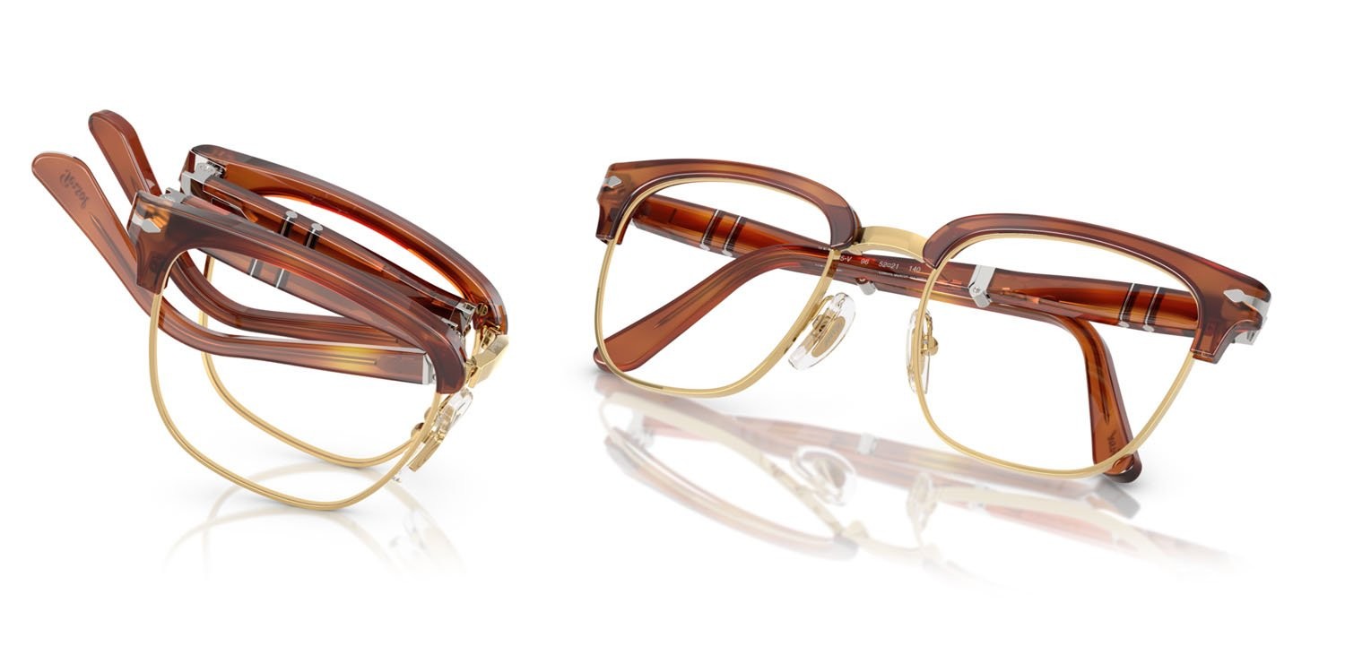Eyeglasses Persol PO 3375V (96) color terra di siena shape square lenses lente demo