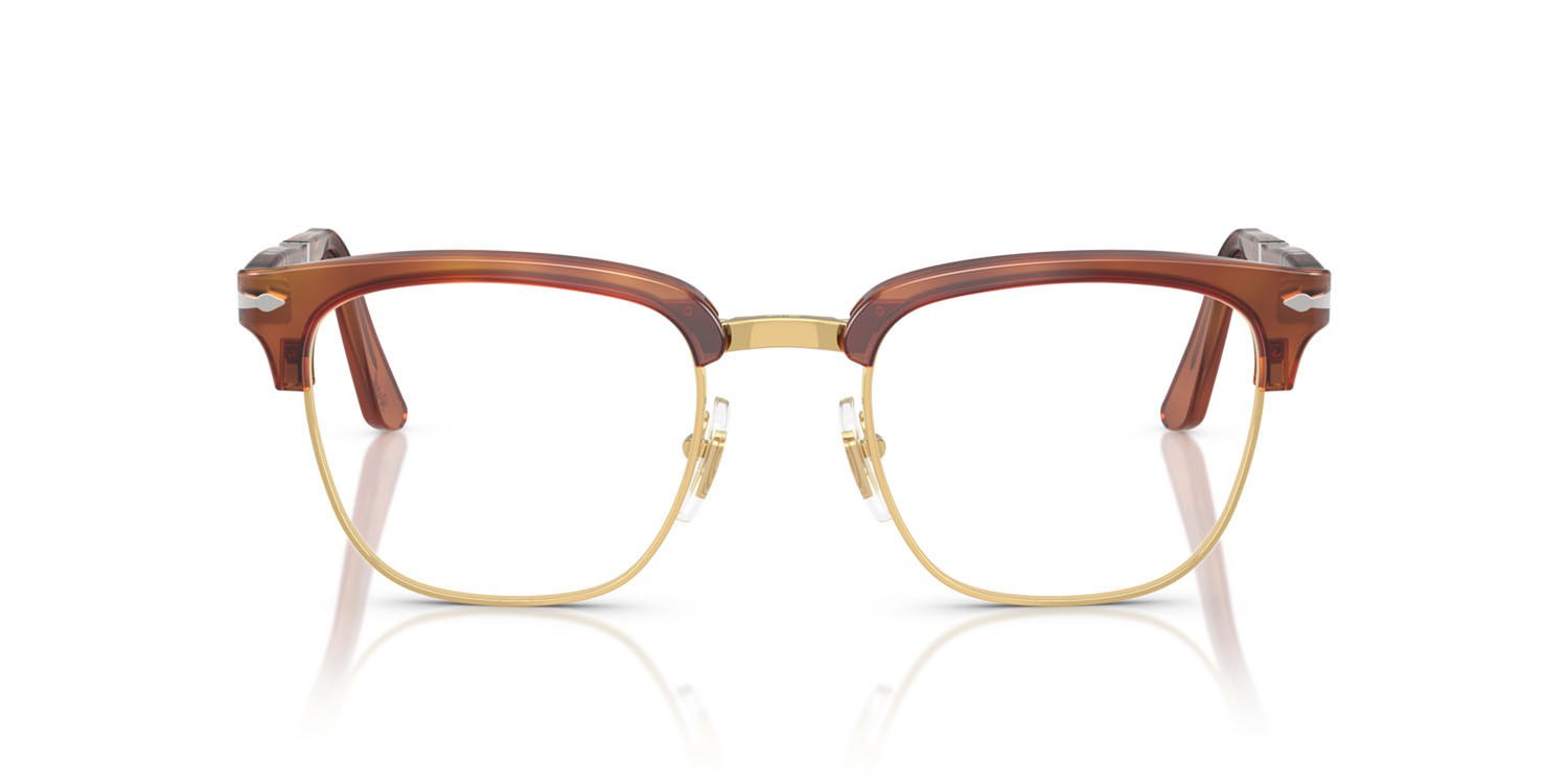 Eyeglasses Persol PO 3375V (96) color terra di siena shape square lenses lente demo