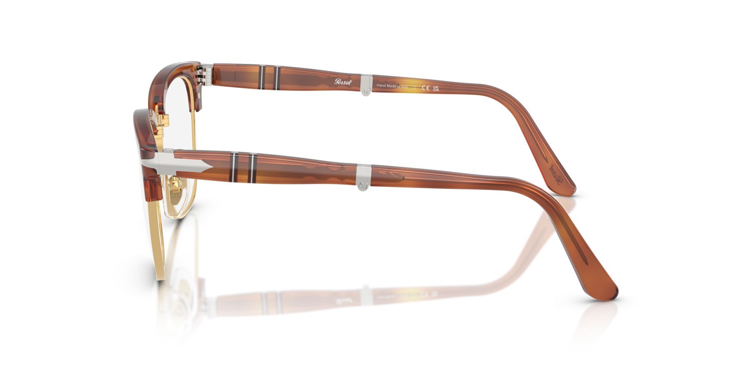 Eyeglasses Persol PO 3375V (96) color terra di siena shape square lenses lente demo