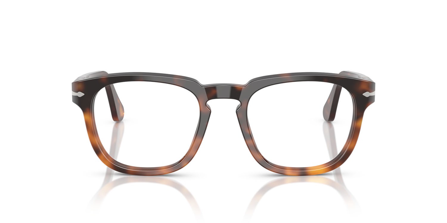 Eyeglasses Persol PO 3376V (1160) color marrone scuro tartarugato shape square lenses lente demo