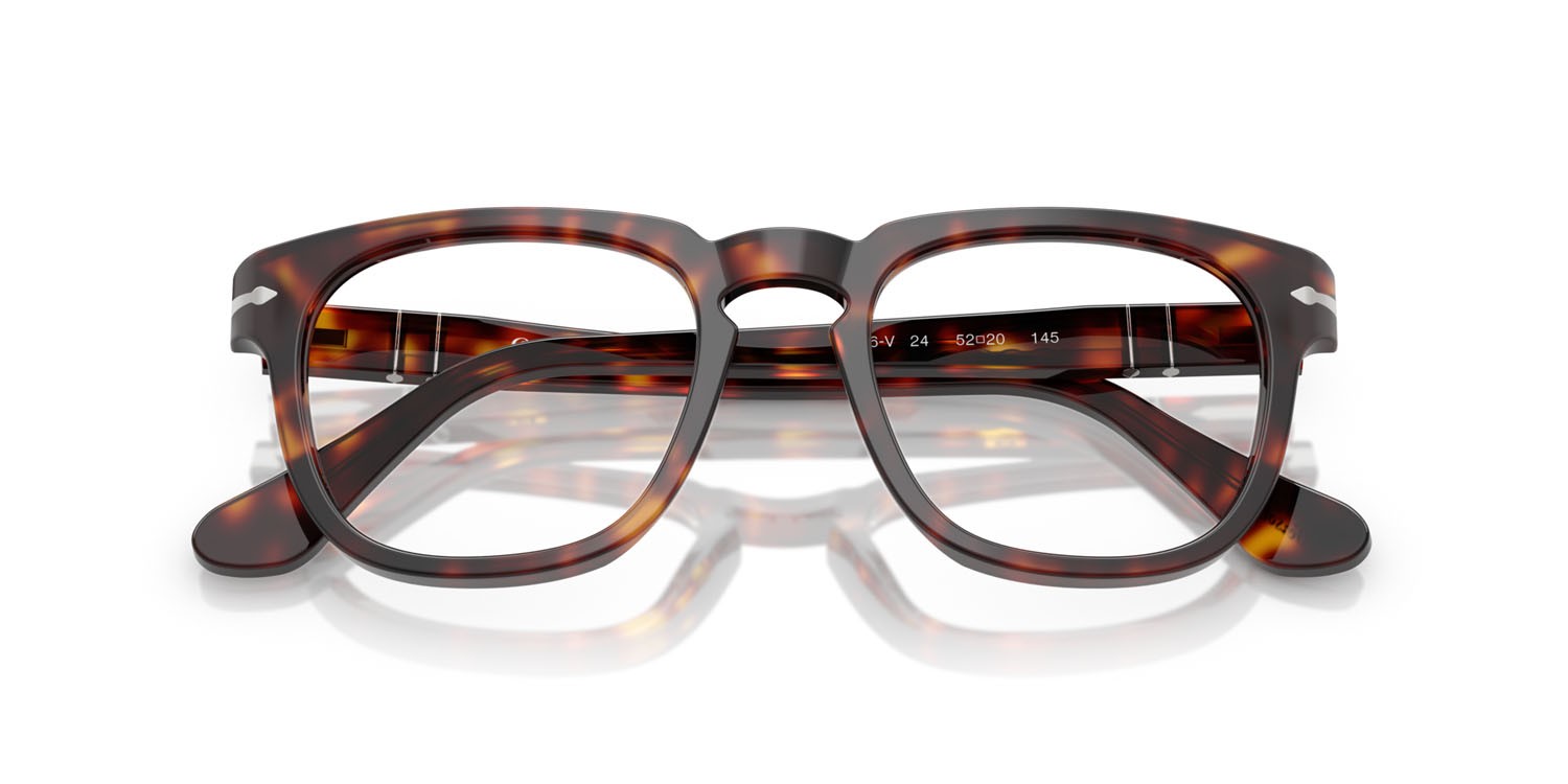 Occhiali da vista Persol PO 3376V (24) colore havana forma quadrato lenti lente demo