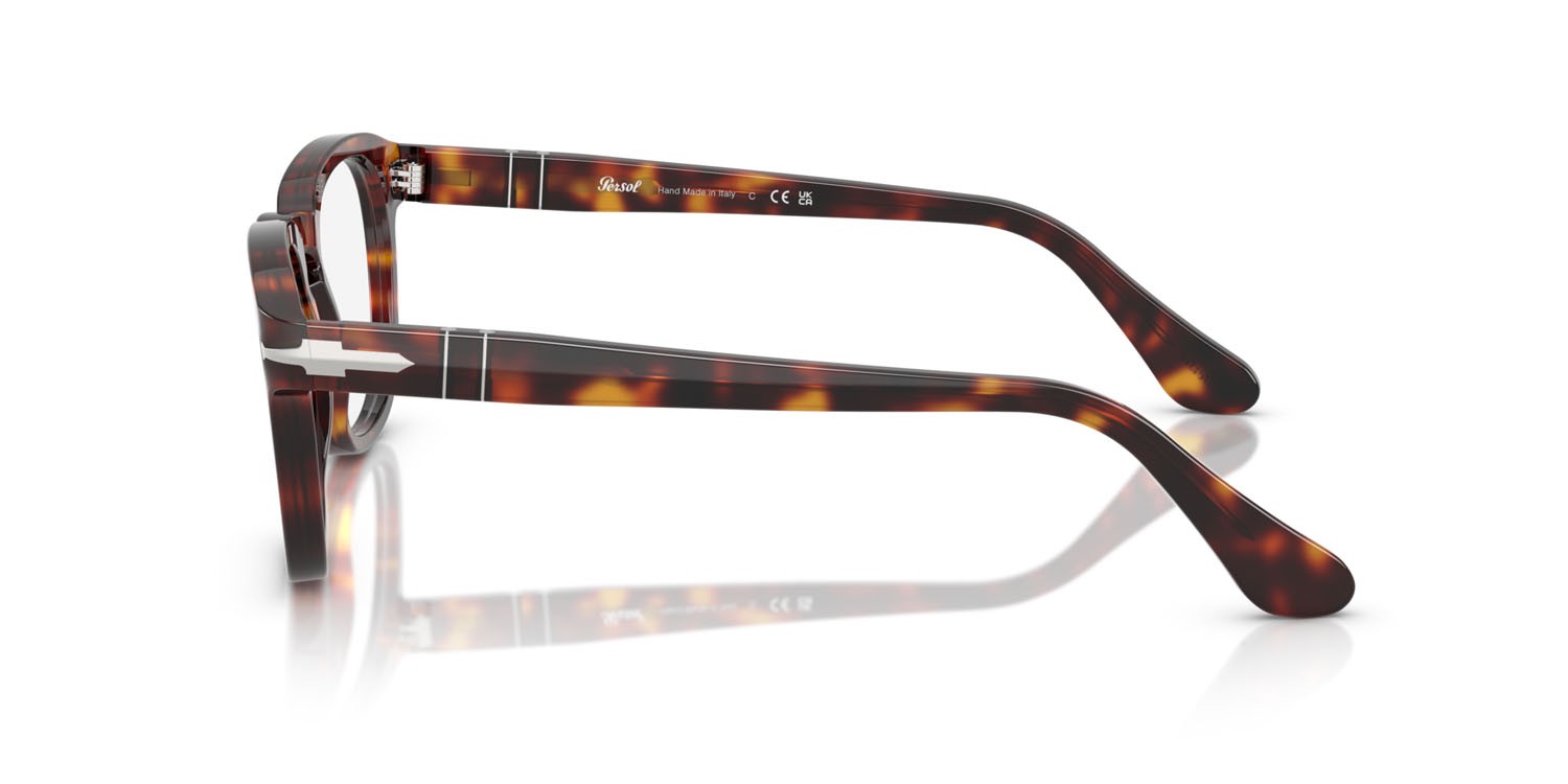 Occhiali da vista Persol PO 3376V (24) colore havana forma quadrato lenti lente demo