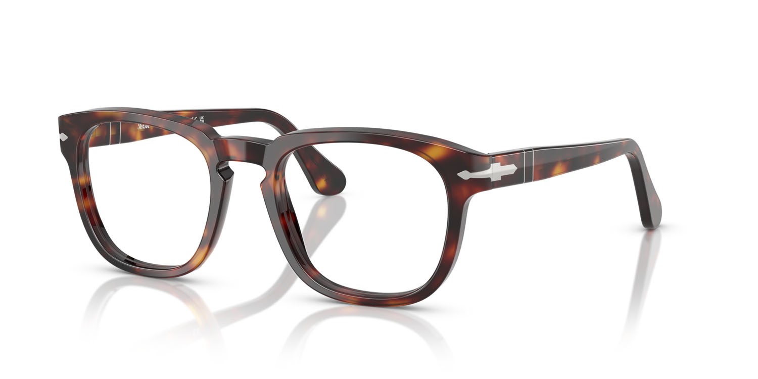 Occhiali da vista Persol PO 3376V (24) colore havana forma quadrato lenti lente demo