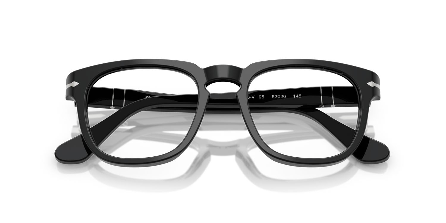 Occhiali da vista Persol PO 3376V (95) colore nero forma quadrato lenti lente demo