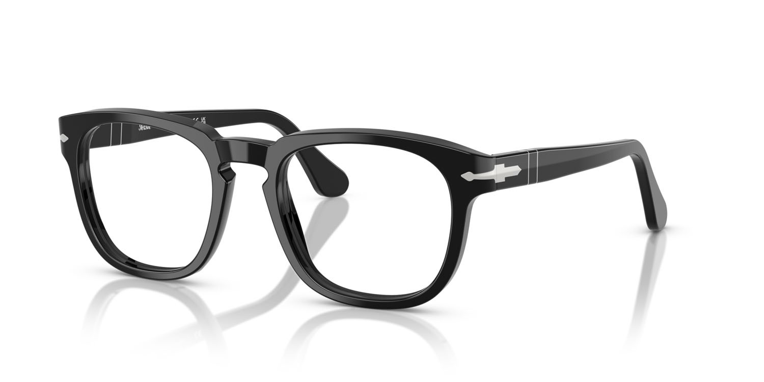 Occhiali da vista Persol PO 3376V (95) colore nero forma quadrato lenti lente demo