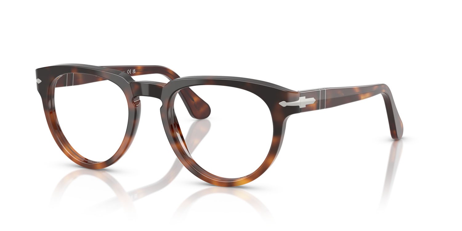 Occhiali da vista Persol PO 3377V (1160) colore marrone scuro tartarugato forma pantos lenti lente demo