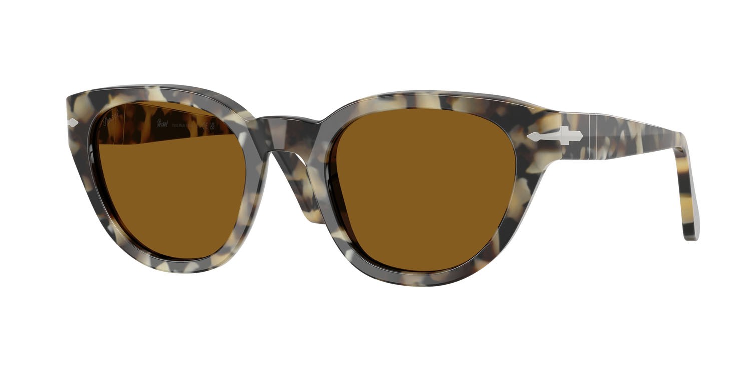 Occhiali da sole Persol PO 3379S (107133) colore tartarugato marrone forma farfalla lenti marrone