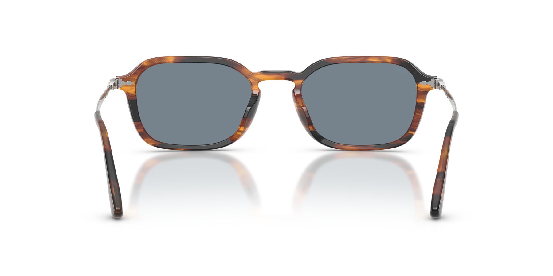 Occhiali da sole Persol PO 3381S (123556) colore striped black & brown forma pantos lenti azzurro