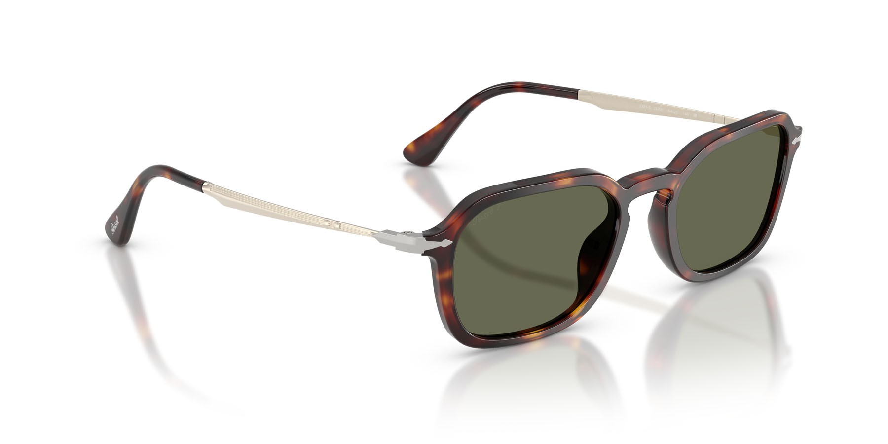 Occhiali da sole Persol PO 3381S (24/58) colore havana forma pantos lenti polar verde