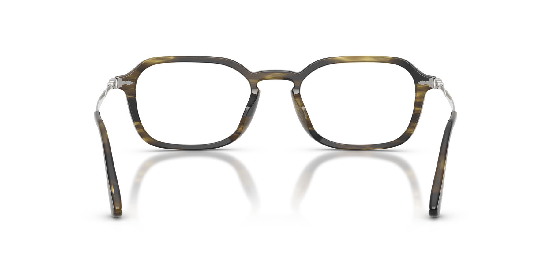 Eyeglasses Persol PO 3381V (1237) color striped black & olive green shape square lenses lente demo