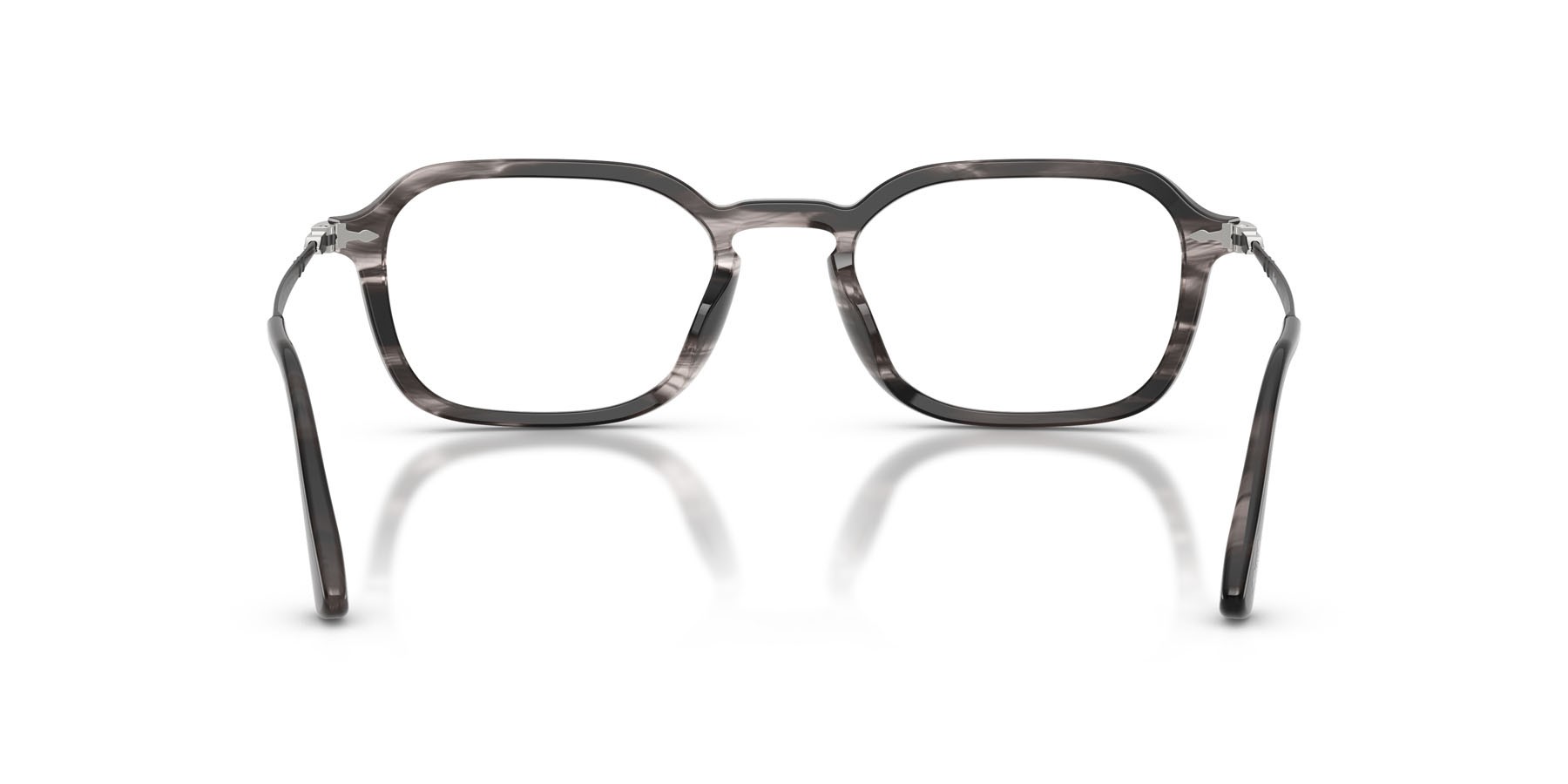 Occhiali da vista Persol PO 3381V (1238) colore striped black & grey forma quadrato lenti lente demo