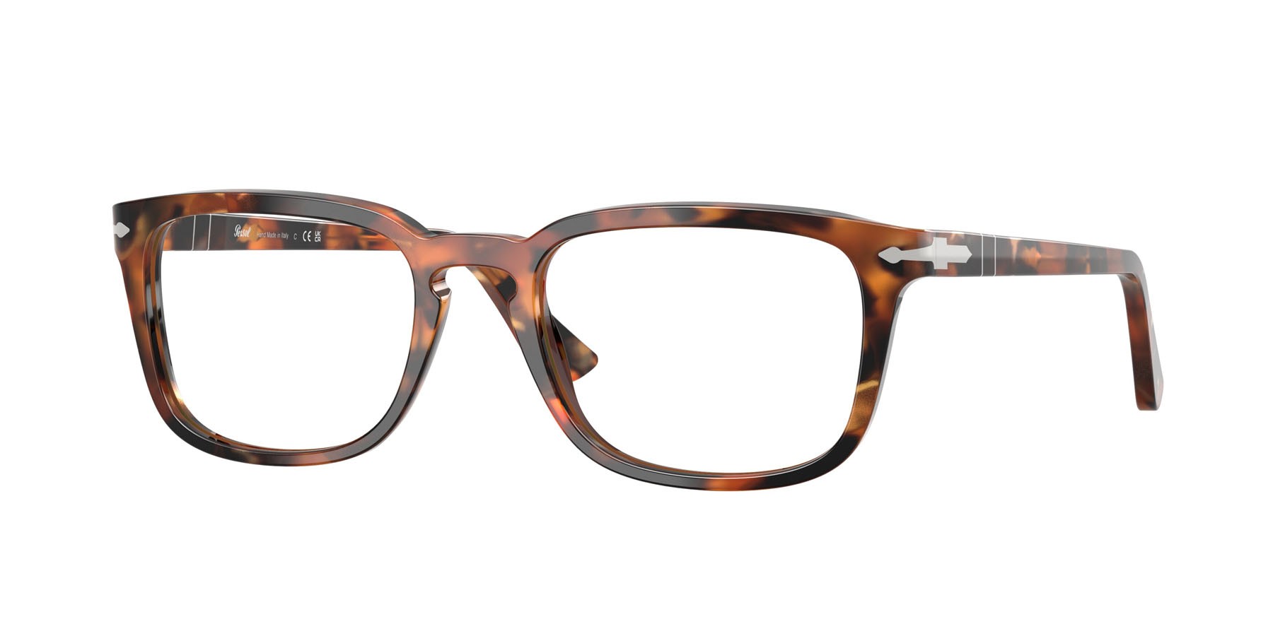 Occhiali da vista Persol PO 3382V (1231) colore tortoise brown & pearl brown forma quadrato lenti lente demo