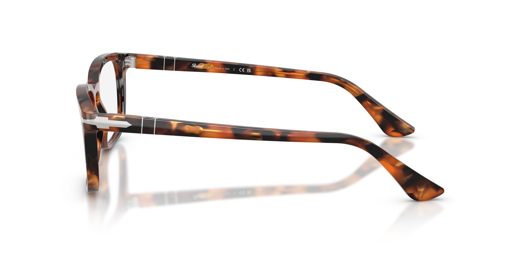 Occhiali da vista Persol PO 3382V (1231) colore tortoise brown & pearl brown forma quadrato lenti lente demo