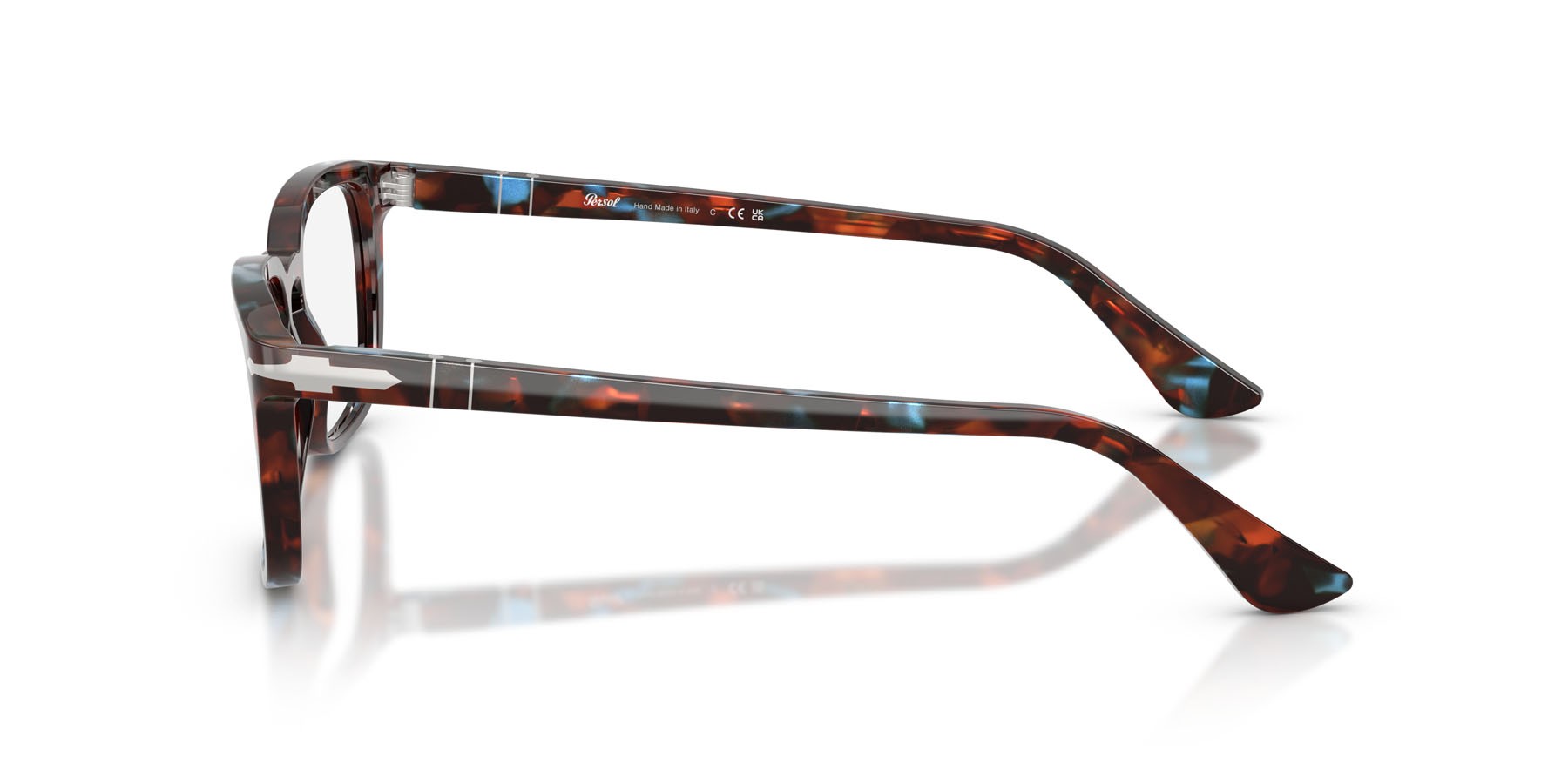 Eyeglasses Persol PO 3382V (1232) color tortoise brown & pearl blue shape square lenses lente demo